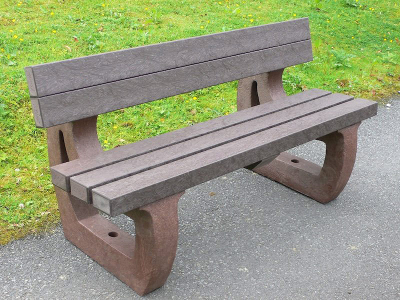 Recycled Plastic Garden Bench 3 Seater Colne by Kedel Education